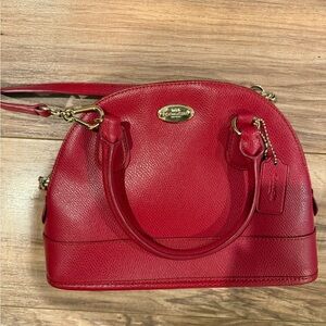 Coach Red Dome Bag and matching wallet
